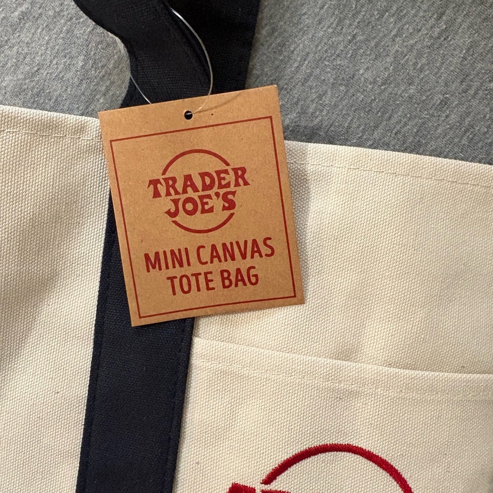 Trader Joe’s mini canvas tote bag